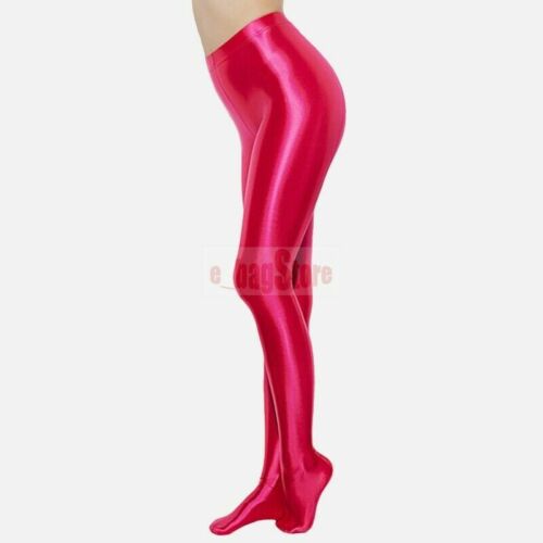 LEOHEX Women Shiny Pantyhose Nylon Glitter Stockings Satin Glossy Opaque Skinny