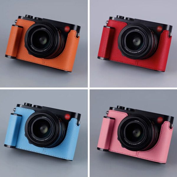 Handmade Genuine Leather Camera Cover Bag Half Case For Leica Q3 High-end Custom